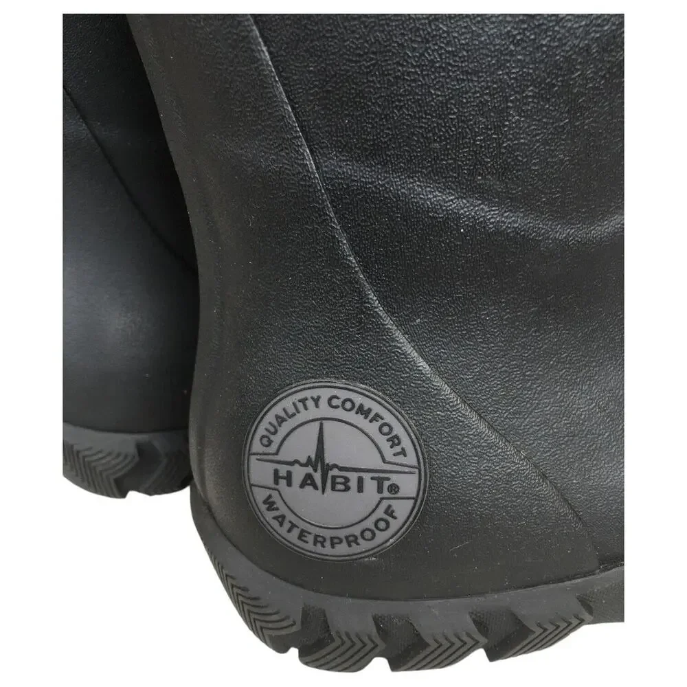 Habit Boots Mens 7 Waterproof Quality Comfort 15 All Weather Rubber Black